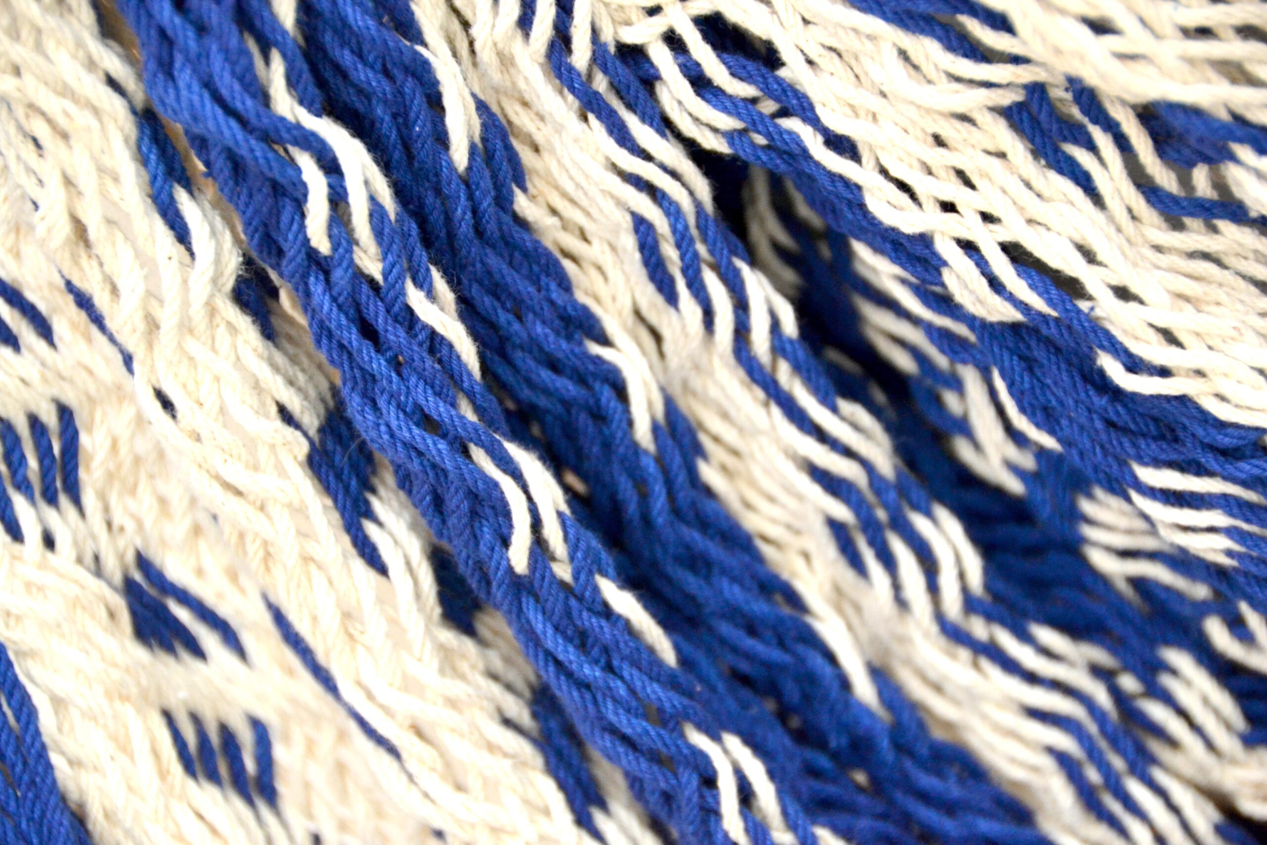 メキシカンハンモックチェア(ネット) ラージ 「ブルー&ベージュ」 - 画像 (3) メキシカンハンモックチェア(ネット) ラージ 「ブルー&ベージュ」 - 画像 (3)