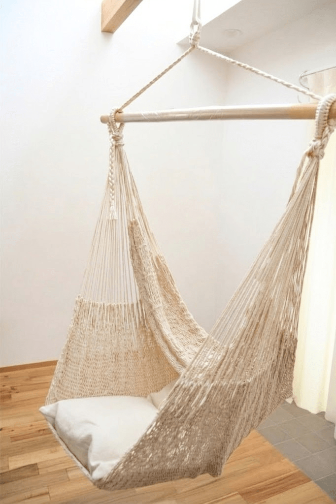 メキシカンハンモックチェア(ネット)ラージ 「ベージュ」