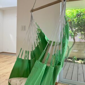 アウトレット・コロンビアハンモックチェア・コンパクトサイズ「グリーン」（代引き不可・同梱不可）