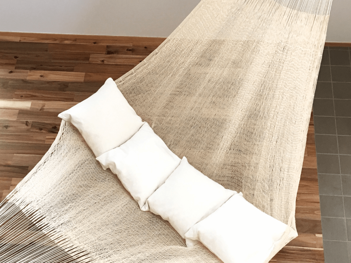 ナチュラルコットン・メキシカンハンモック Lサイズ・生成り - 画像 (3) ナチュラルコットン・メキシカンハンモック Lサイズ・生成り - 画像 (3)